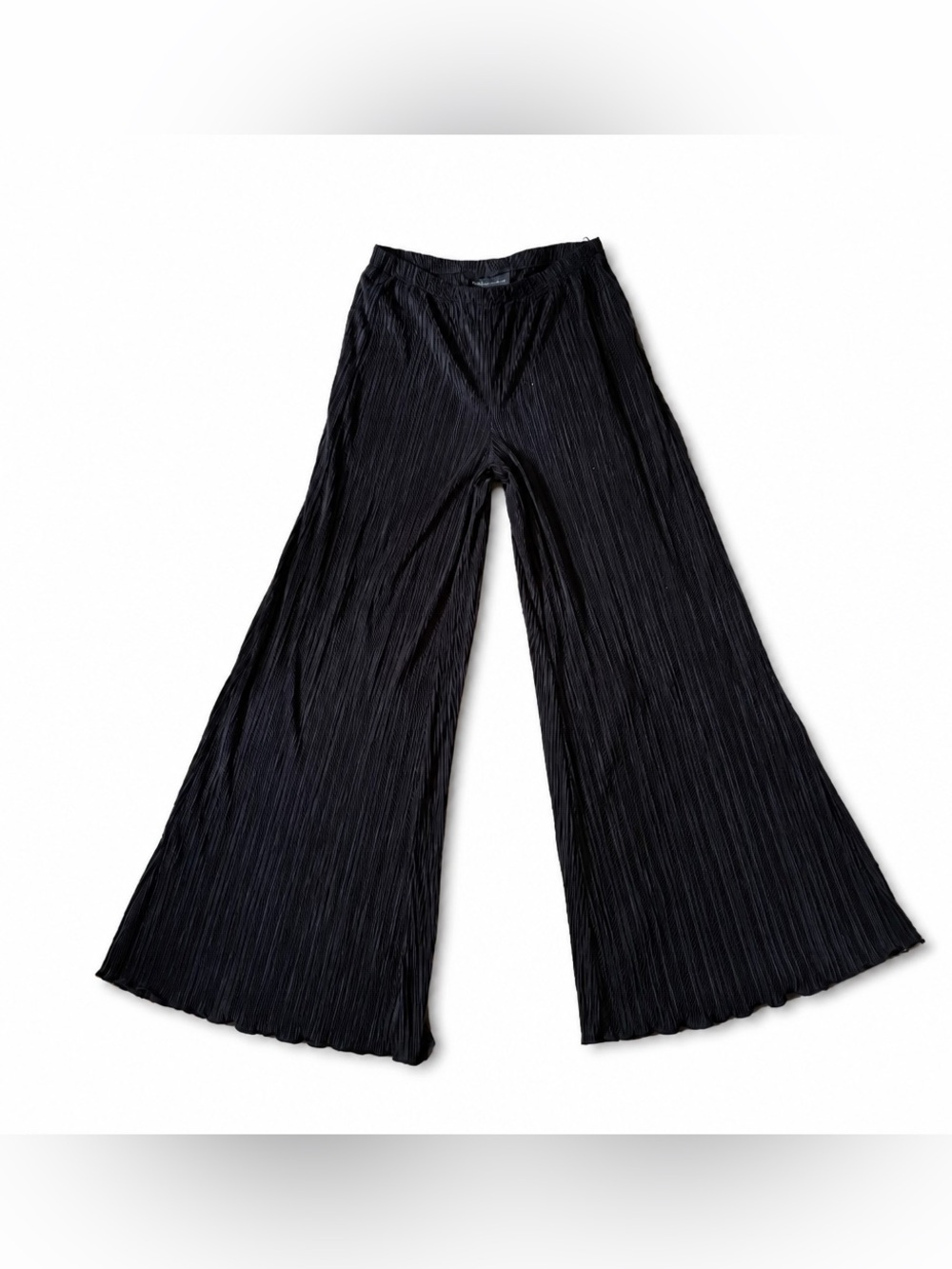 Vintage 90s Connected Apparel Women's M Black Pleated Wide Leg Palazzo Pants